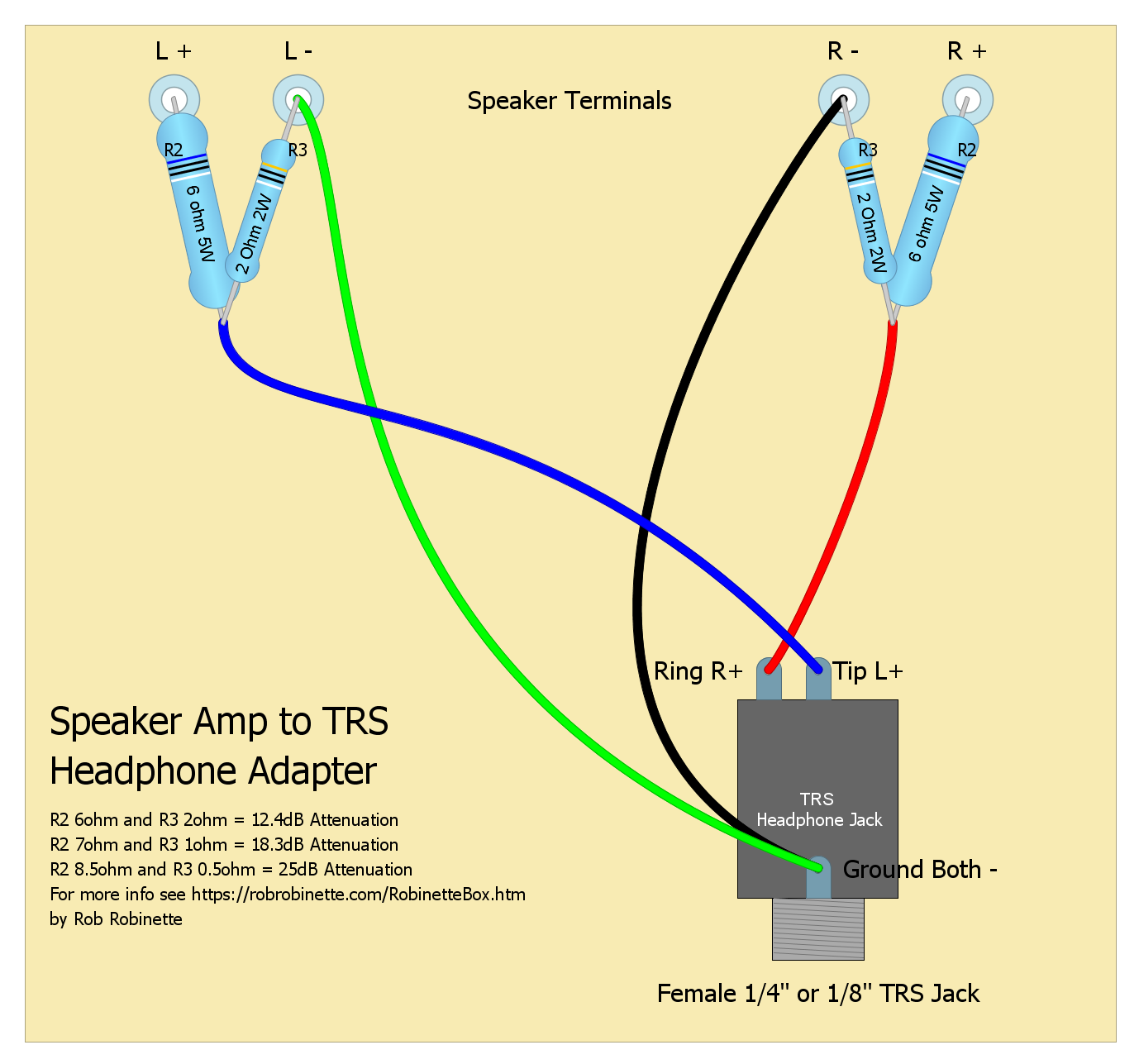 Circuit Diagram For 170915 Headphone Recepticle