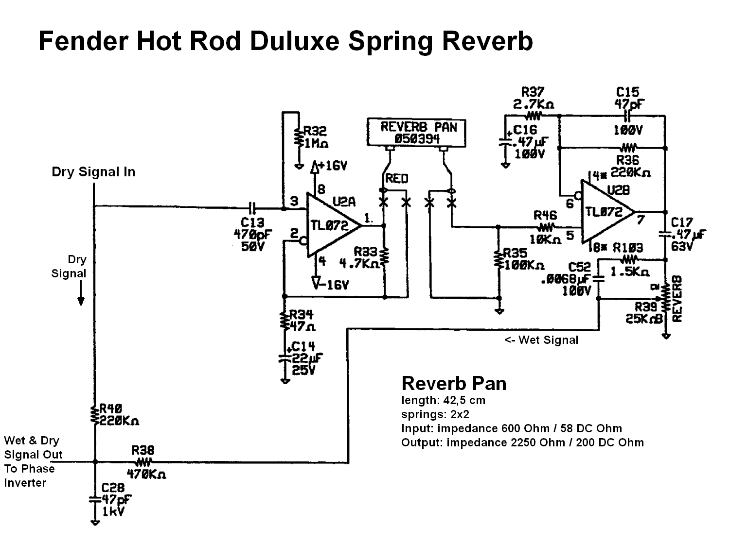 spring reverb circuit