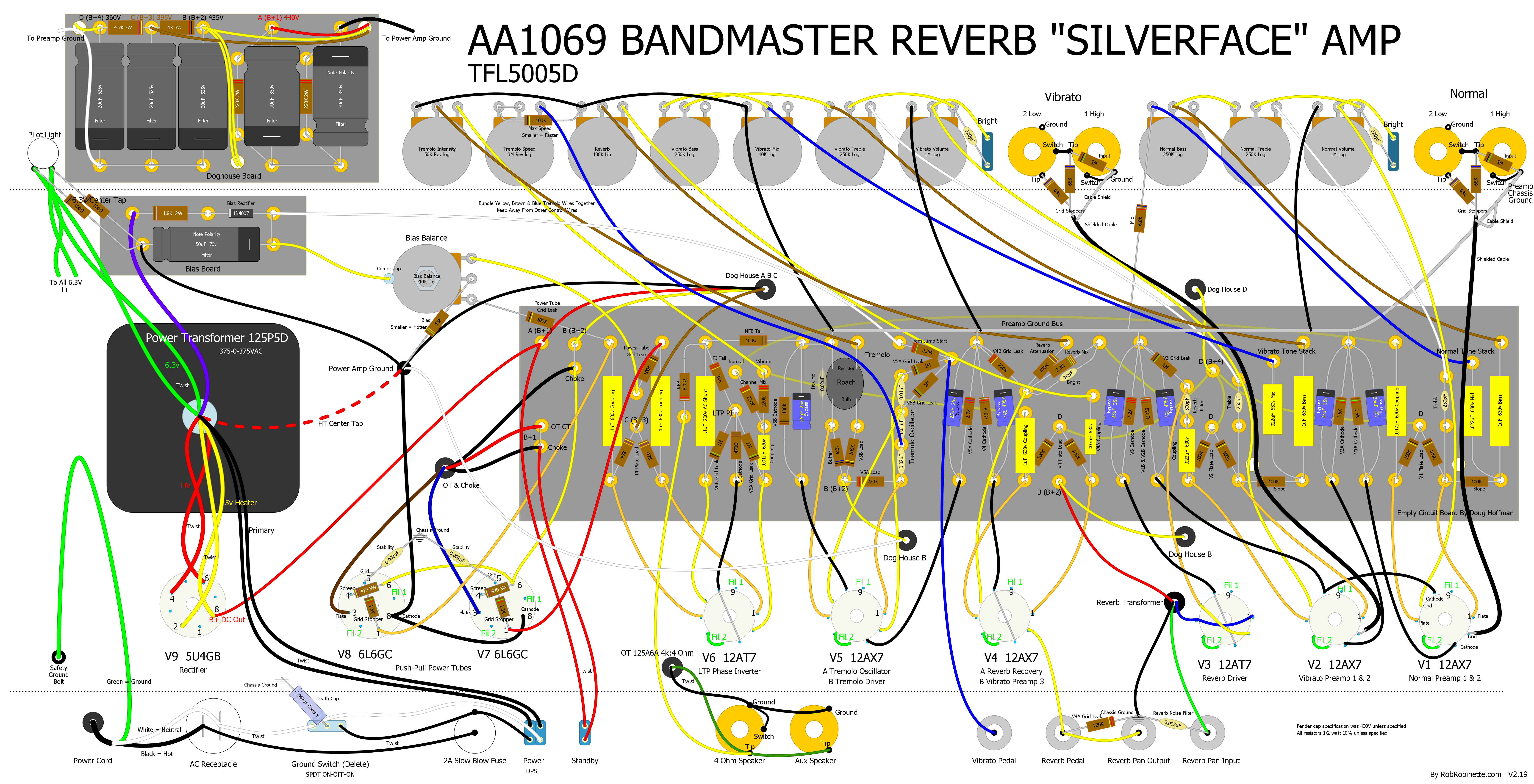 Silverface Mods marshall amp schematic 