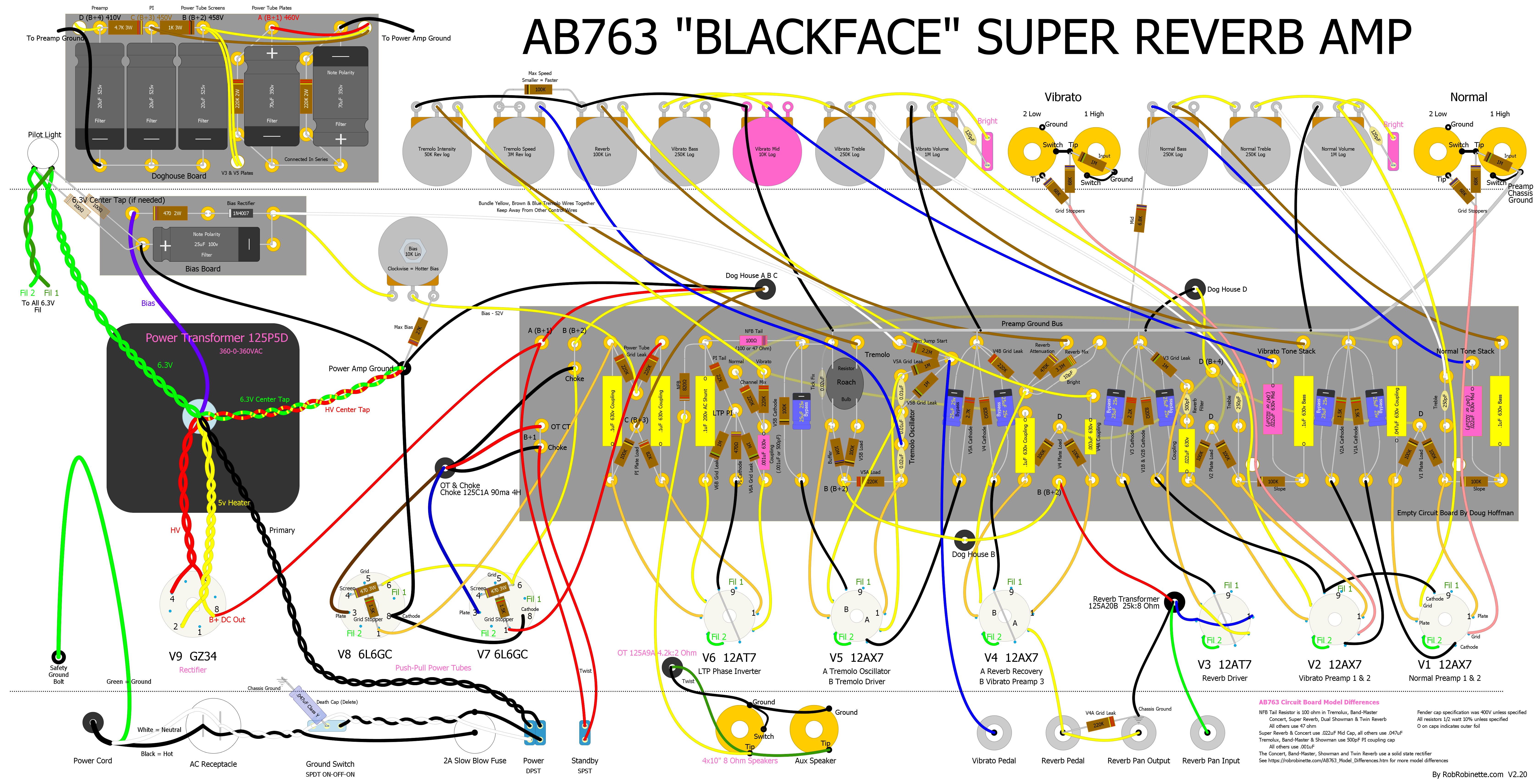 Fender Vibroverb Reissue Schematic