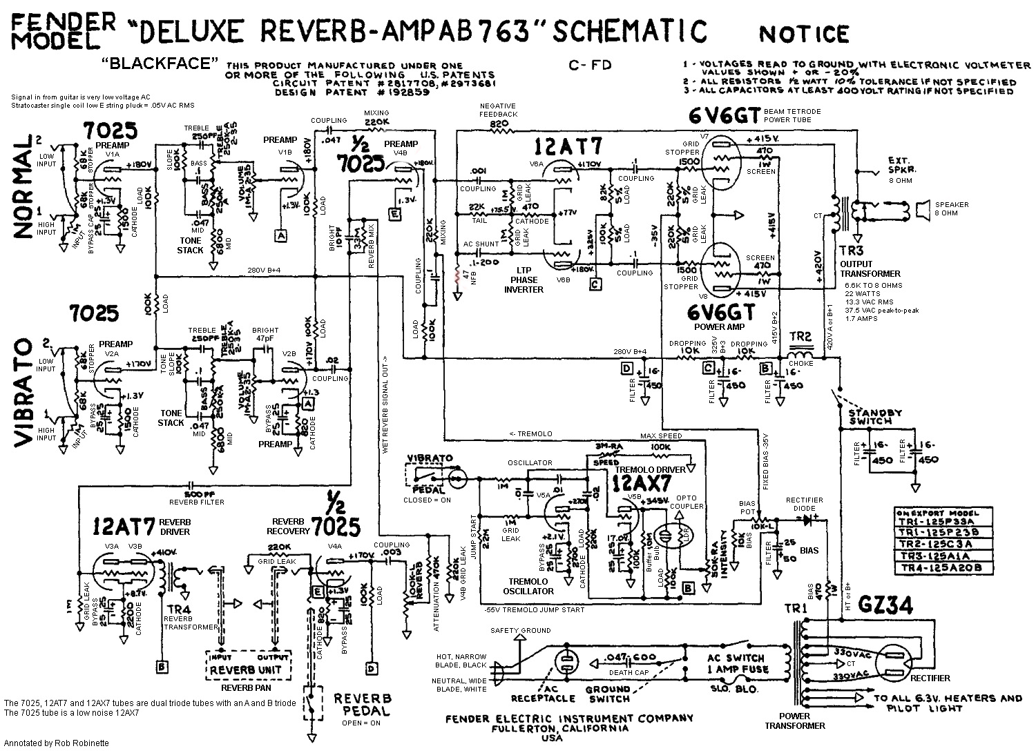 Fender champ amp aa764 schematic definition