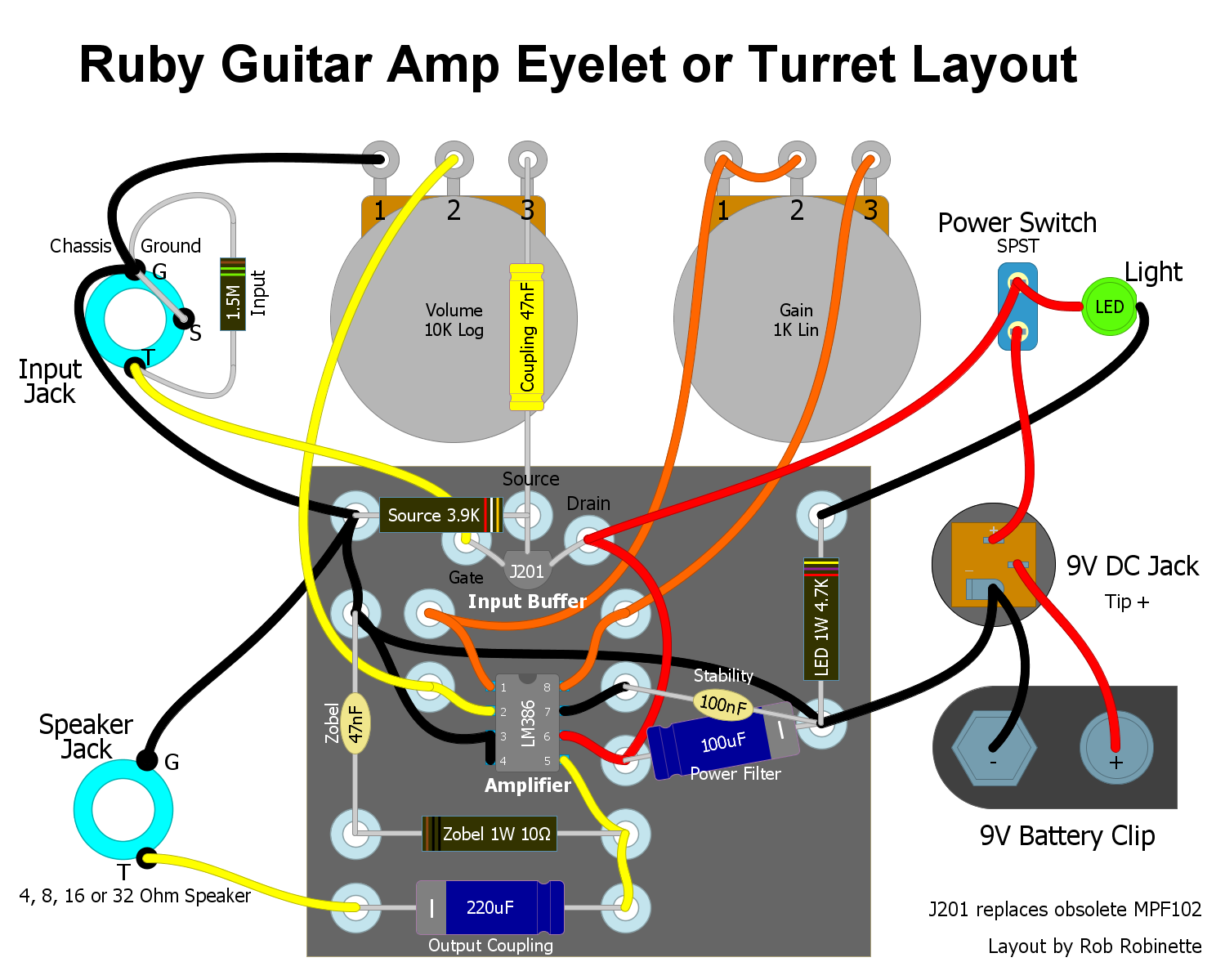 lm386 guitar amp