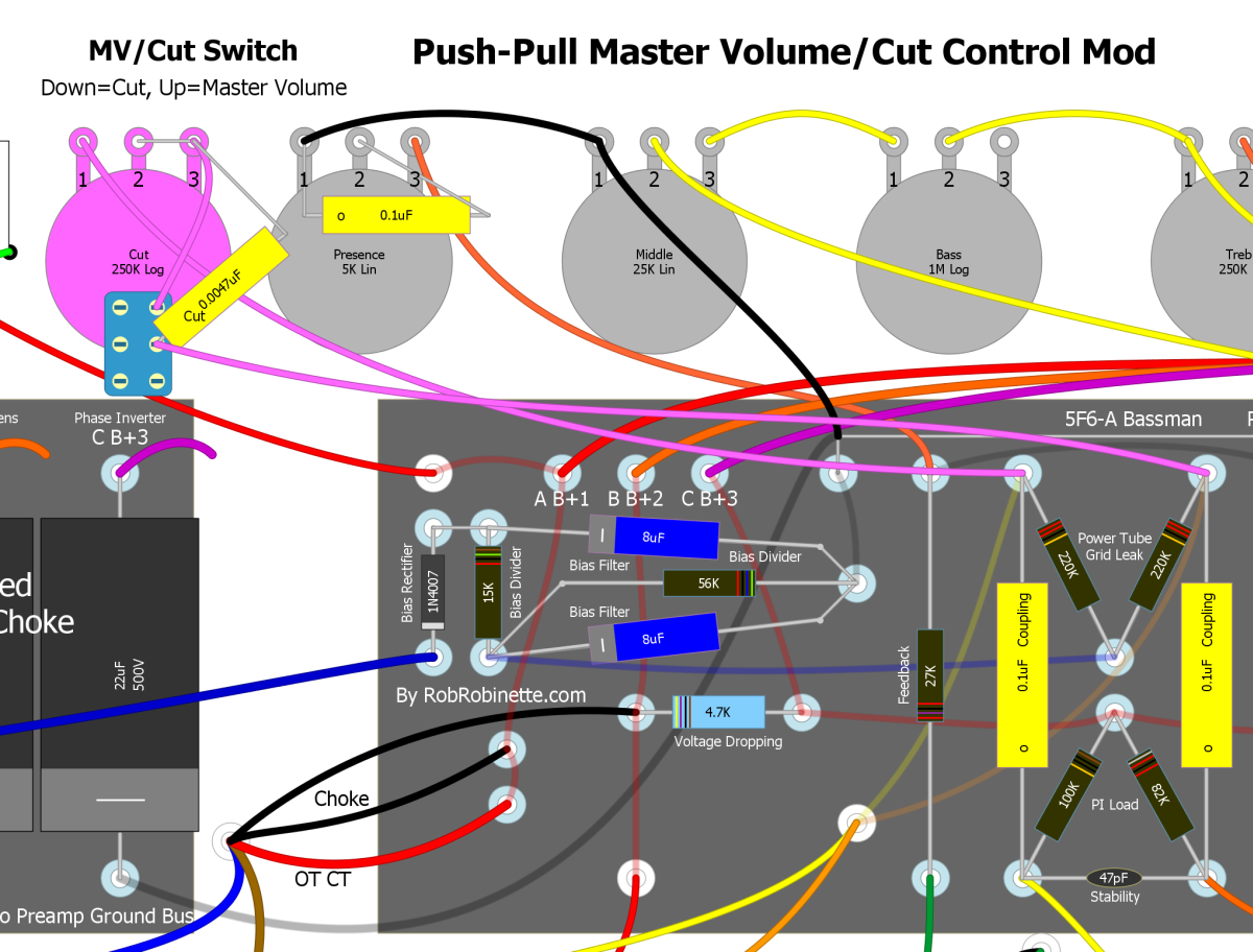 Silverface Mods fender bassman wiring diagram 