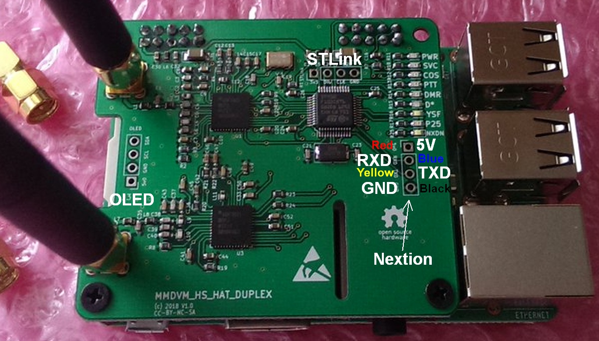 Slot 2 per Raspberry pi senza OLED Modulo MMDVM Double Hat Duplex Hotspot con schermo OLED 0.96 V1.47 Compatibile con P25 DMR YSF NXDN DMR Slot 1