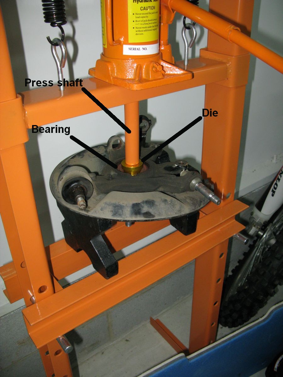 How to press out a honda wheel bearing #3